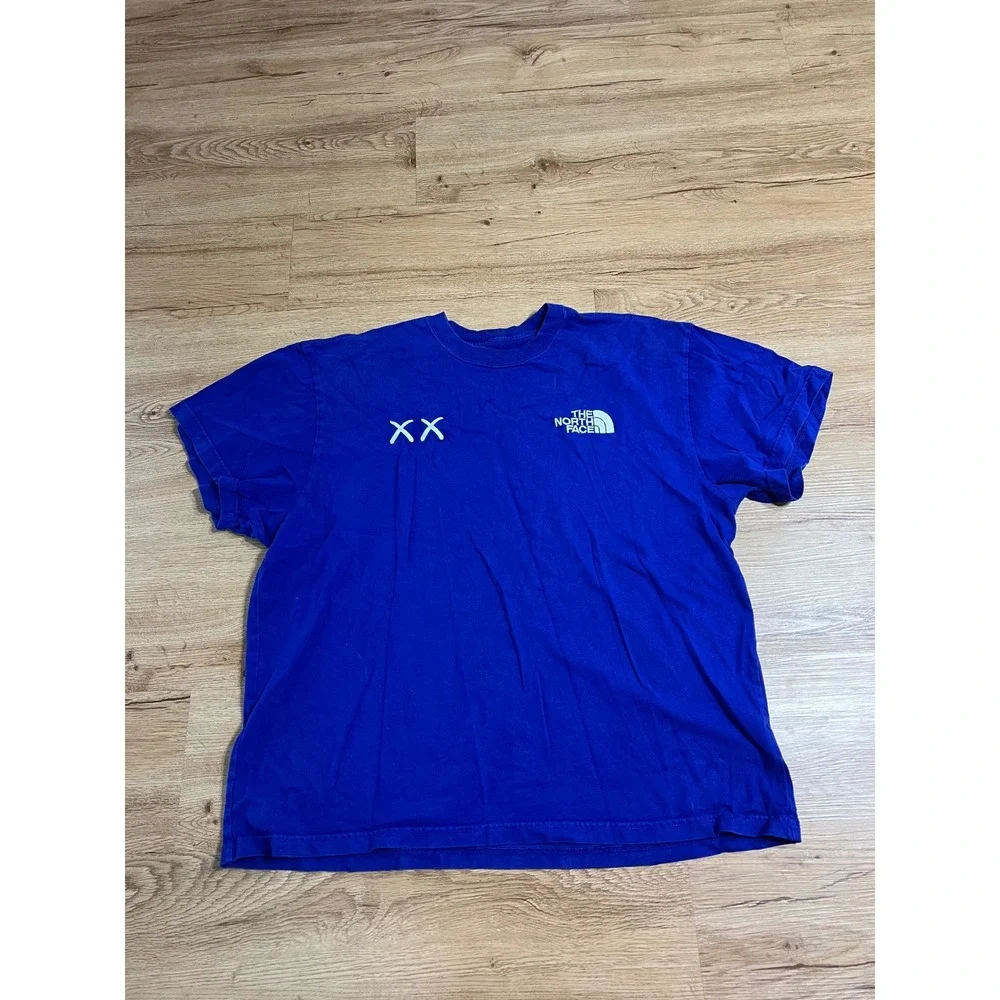 The North Face x KAWS T Shirt Men's XL Blue XX Embroidered TNF Collab Tee